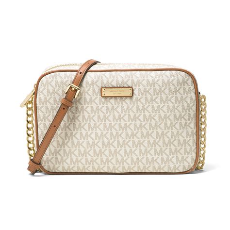 michael kors jet set messenger vanilla handbags cheap|Michael Kors vanilla jet set.